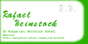 rafael weinstock business card